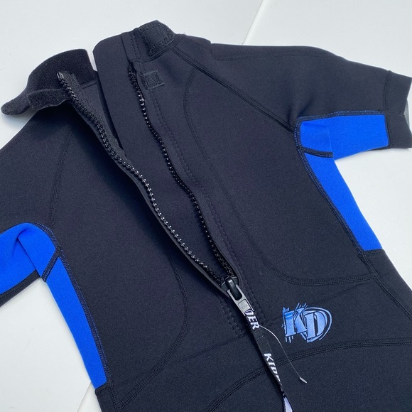 ⭐️HP⭐️ NEW KIDDER SHORTY UNISEX WAKEBOARD NEOPRENE WETSUIT Back Zip YOUTH Sz8 JR - Picture 3 of 9